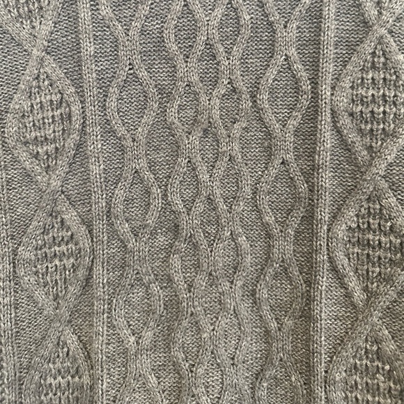 Joe Fresh Grey Crew Neck Cable Knit Sweater Dress - Size 1X - Picture 6 of 7